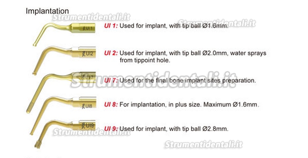 Woodpecker® Inserti Pizeo Chirurgia Implantare Kit 5 Inserti